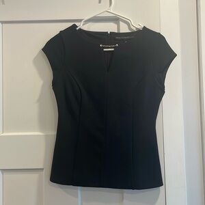 White House Black Market top. Cap sleeves, pearl detailing on front.